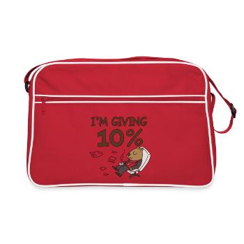 I give 10% Cartoon Bear Office -Motivation Anti - Retro Bag - red/white - Front