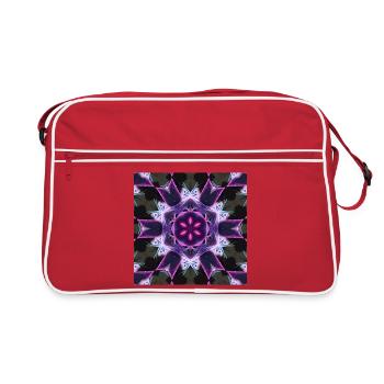 Kaléidoscope du mandala néon - Sac Retro - rouge/blanc - Devant