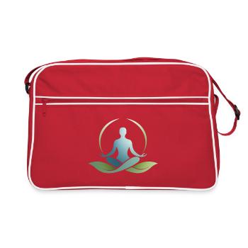 Symbole yoga nature – Équilibre et calme - Sac Retro - rouge/blanc - Devant