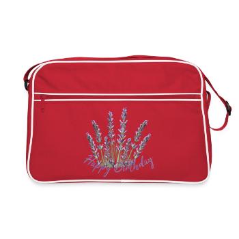Bouquet d’anniversaire lavande Bouquet lavande - Sac Retro - rouge/blanc - Devant