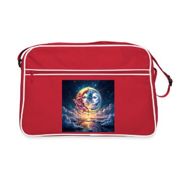 Dualité lunaire en amour - Sac Retro - rouge/blanc - Devant