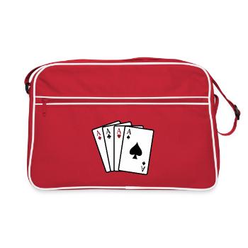 As à jouer aux cartes - Sac Retro - rouge/blanc - Devant