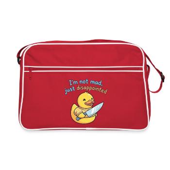 Canard déçu avec un couteau - Sac Retro - rouge/blanc - Devant