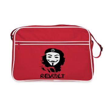 Silhouette de l’anarchie masquée - Sac Retro - rouge/blanc - Devant