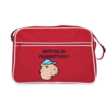 Franzbrötchen Hambourg Capybara - Sac Retro - rouge/blanc - Devant