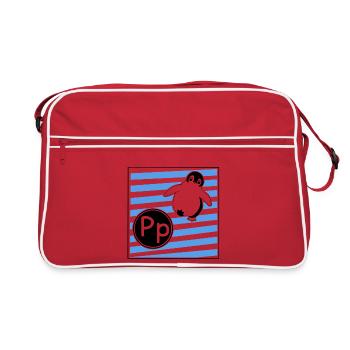 P for Penguin - Retro Bag - red/white - Front