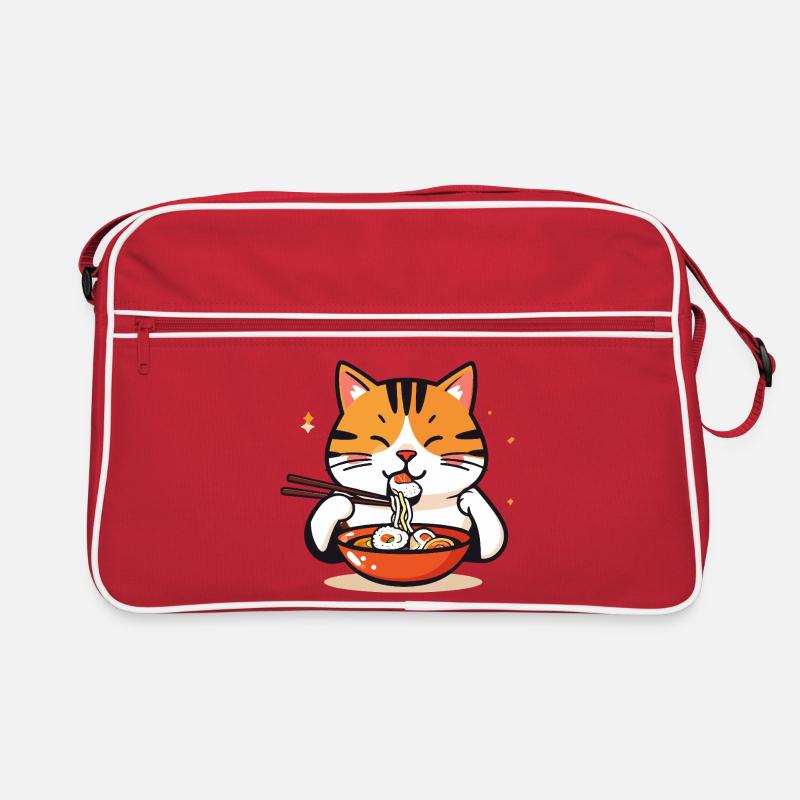 Kitten Ramen Noodle Soup Sushi Delight Cat Retro Bag