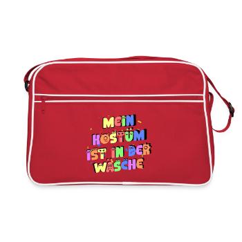 Mein Kostüm ist in der Wäsche - Retro Tasche - Rot/Weiß - Vorne