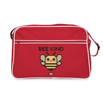 Enfant Abeille - Abeille Pixel avec des Cœurs - Sac Retro - rouge/blanc - Devant