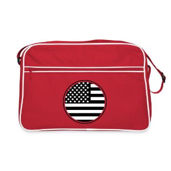 Round USA flag - Retro Bag - red/white - Front