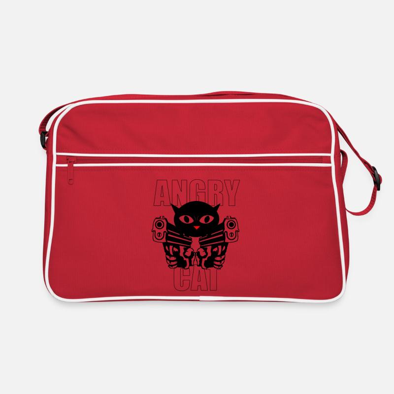Angry Cat Retro Tasche
