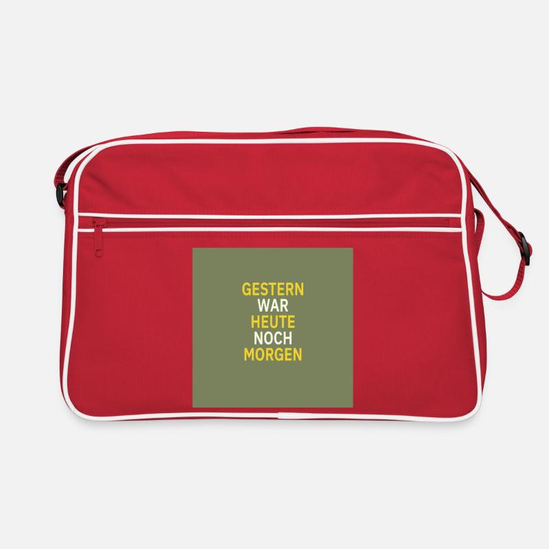 Gestern war heute noch morgen Retro Tasche