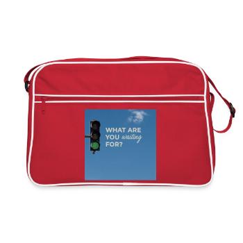What Are You Waiting For? - Retro Bag - red/white - Front