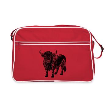 Taureau d’Angus - Sac Retro - rouge/blanc - Devant