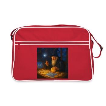 Crypto Wizard of Market Charts Wandalu Vuhs - Retro Bag - red/white - Front