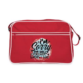 Je suis désolé pour les gros mots - Sac Retro - rouge/blanc - Devant