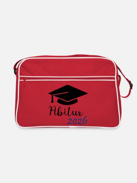 Abitur 2026 - Retro Bag - red/white - Front