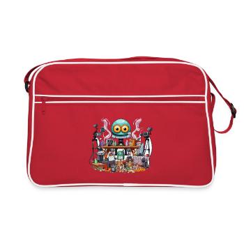 Kreativer Gadget-Workshop Alien - Retro Tasche - Rot/Weiß - Vorne