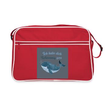 Affiche I Love You Walsinnig - Sac Retro - rouge/blanc - Devant