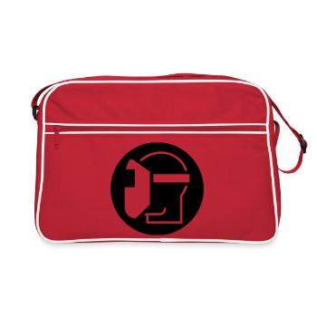 Welding helmet, welder, welding specialist - Retro Bag - red/white - Front