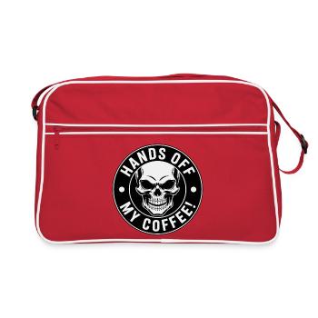 Ne touchez pas à mon crâne de café - Sac Retro - rouge/blanc - Devant