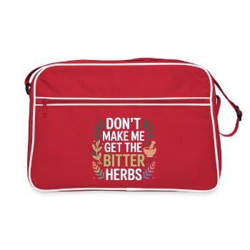 Herbalist Don't Make Me Get The Bitter Herbs Pro  - Retro Bag - red/white - Front