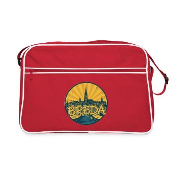 Breda City Skyline Retro Vintage Badge - Retro Bag - red/white - Front