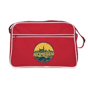 Badge Rétro Sunset Skyline de la ville de Nimègue - Sac Retro - rouge/blanc - Devant
