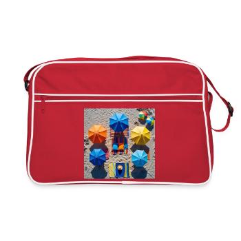 Retraite colorée sur la plage - Sac Retro - rouge/blanc - Devant
