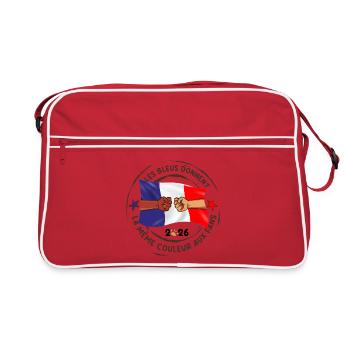 Les_bleus_donnent_la_meme_couleur_aux_fans - Sac Retro - rouge/blanc - Devant