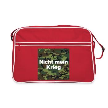NOT MY WAR! NO CONSCIENTIOUS OBJECTOR - Retro Bag - red/white - Front