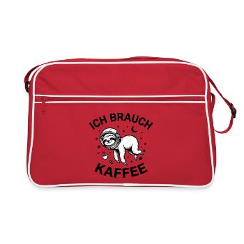 J’ai besoin de café - Sac Retro - rouge/blanc - Devant