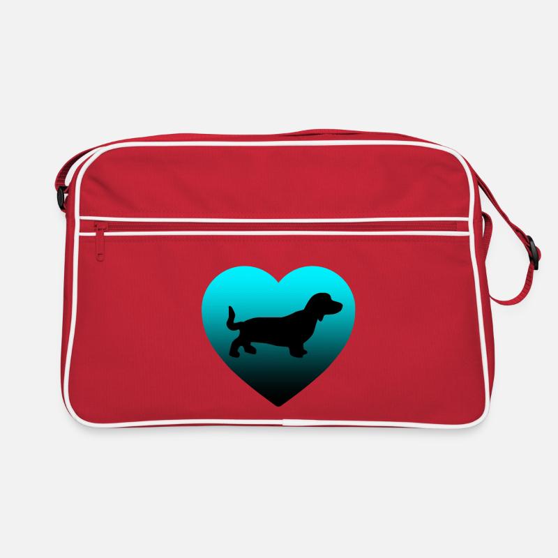 Dachshund - Retro Bag - red/white