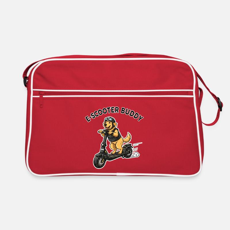 Illustration du chien copain d’Escooter Sac Retro