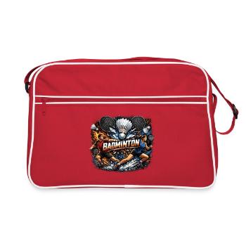Badminton Fury Double Rush - Retro Bag - red/white - Front
