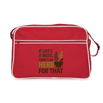 Herbalist Life's A Mess Herb For That Professional - Retro Bag - red/white - Front