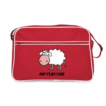 Rattenschaf - Retro Tasche - Rot/Weiß - Vorne