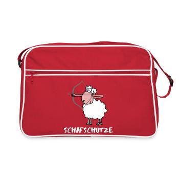 Signe du zodiaque Sagittaire - Sac Retro - rouge/blanc - Devant