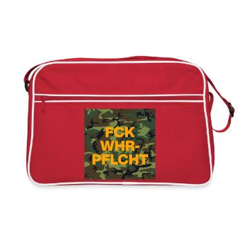 DE WHR-PFL ! MUSTERUNG, MERDE FÉDÉRATION DE CONSCRIPTION - Sac Retro - rouge/blanc - Devant