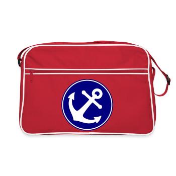 Anchor icon - Retro Bag - red/white - Front