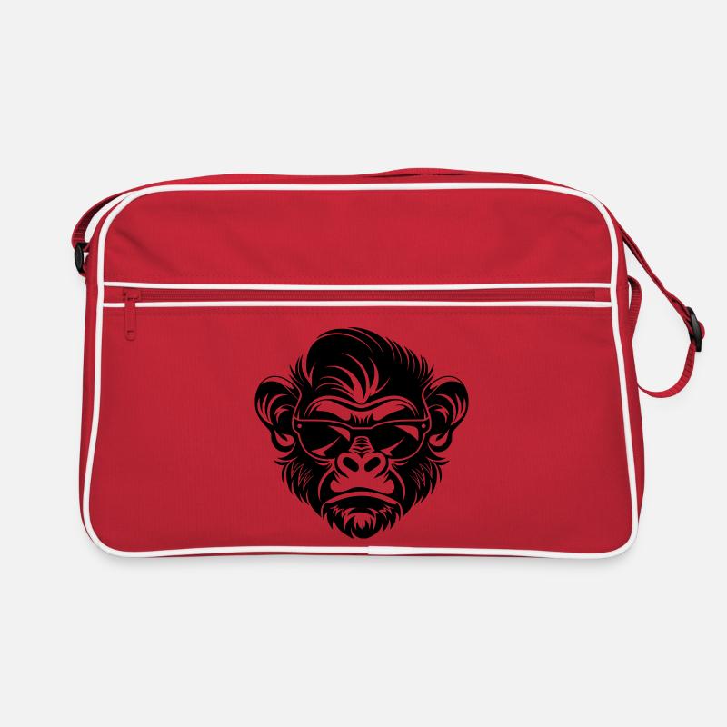 Cool Monkey Head with Sunglasses Retro Bag