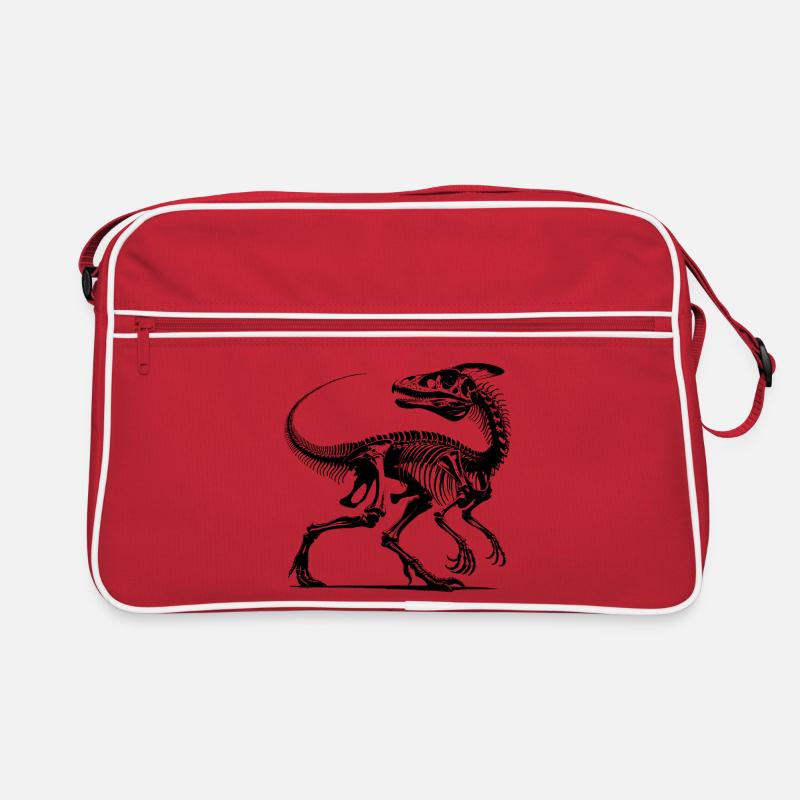 Dinosaur Raptor with Backbone Bones Retro Bag