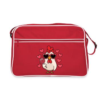 Chicken lolli - Retro Bag - red/white - Front
