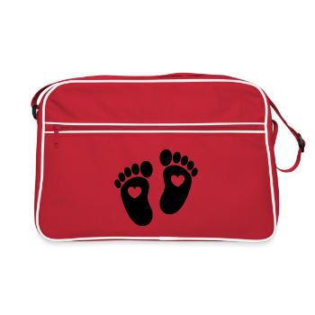 Pieds de bébé - Sac Retro - rouge/blanc - Devant
