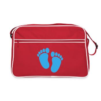 Pieds de bébé - Sac Retro - rouge/blanc - Devant