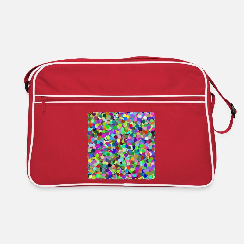 Bunte Konfetti-Kreise Retro Tasche