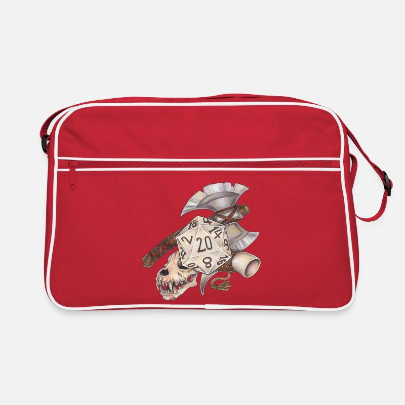 Role Playing Game Tabletop D20 Dice Gift Barbarian Retro Bag