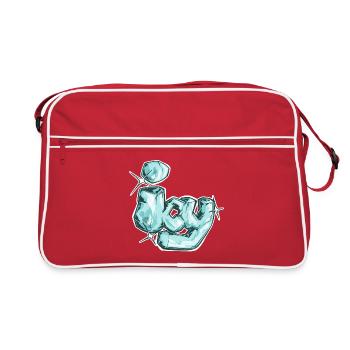 Icy, mot dessiné - Sac Retro - rouge/blanc - Devant