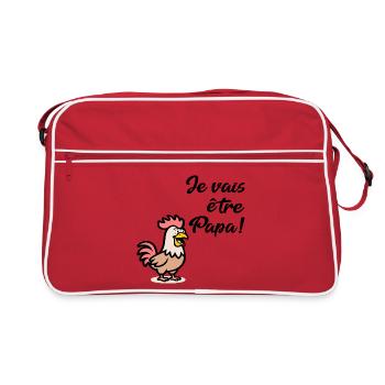 Chickens Daddy Chickens - Retro Bag - red/white - Front