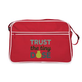 Certified Clinical Micro-Pharmacology Apparel  - Retro Bag - red/white - Front